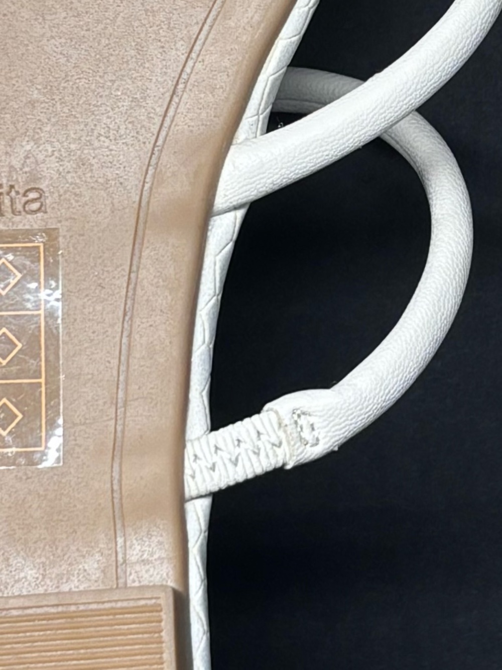 Dolce Vita White Strappy Square Toe Flat Sandals Size 9.5 Minimalist Resort Chic - Picture 12 of 14